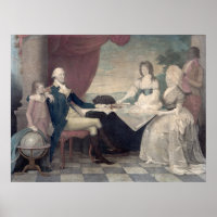 George Washington e sua família poster/impressão