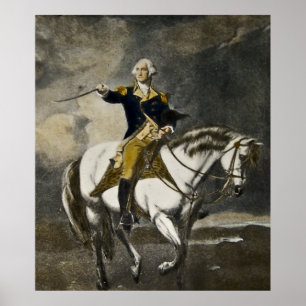 Pôster George Washington em Horseback em Trenton