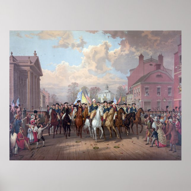 Pôster "George Washington em Nova Iorque" poster/impressã (Frente)