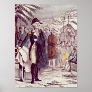 Pôster George Washington na forja do vale