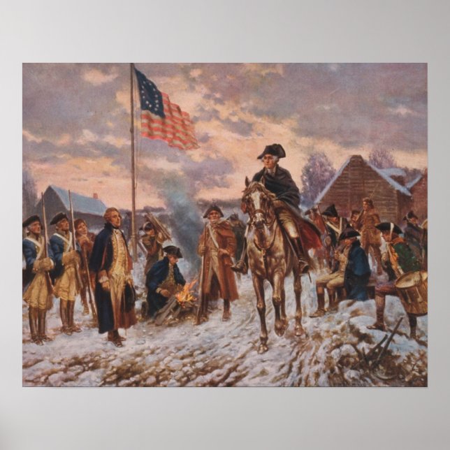 Poster George Washington no Valley Forge, Canvas (Frente)
