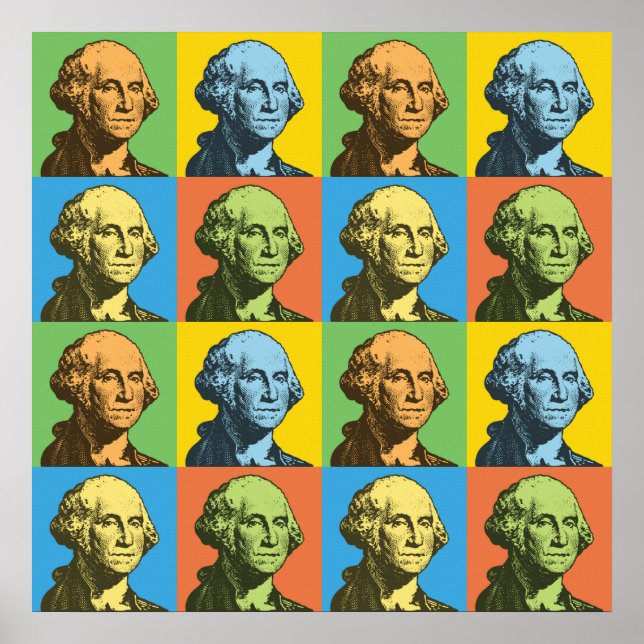 Pôster George Washington Pop-Art (Frente)