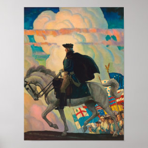 Poster George Washington por Newell Convers Wyeth