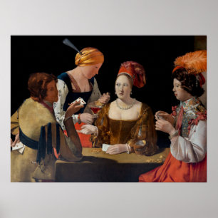 Poster Georges de la Tour - Bate com Ás de Ouros