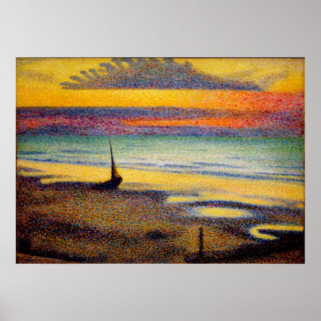 Poster Georges Lemmen - Praia em Heist (Frente)