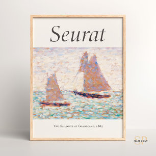 Poster Georges Seurat 2 veleiros no avô Art Prin
