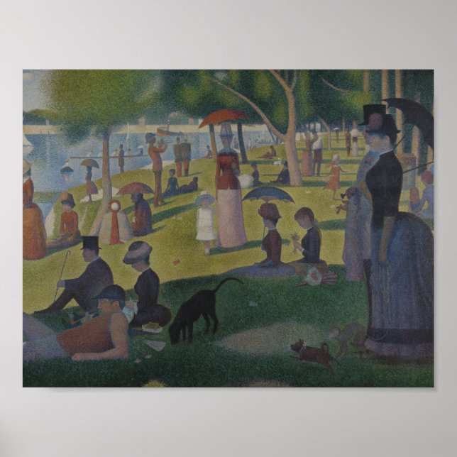 Poster Georges Seurat - Domingo em La Grande Jatte (Frente)