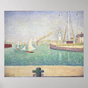 Poster Georges Seurat - Entrada do porto de Honfleur