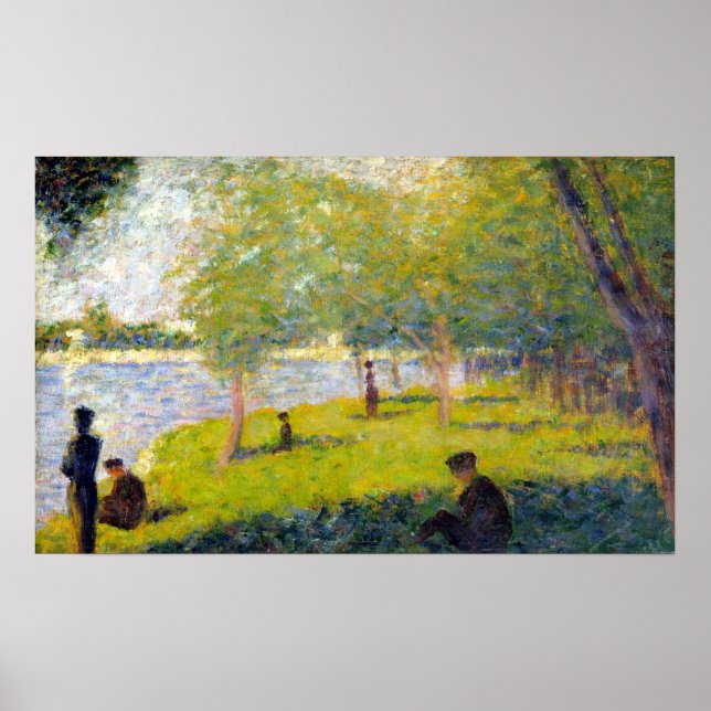 Poster Georges Seurat Estudo para Domingo La Grande Jatte (Frente)