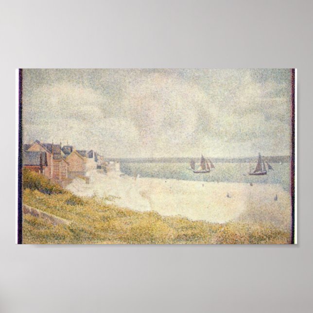 Pôster Georges Seurat - Le Crotoy a jusante (Frente)