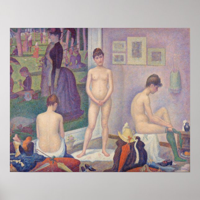 Poster Georges Seurat - Os Modelos (Frente)