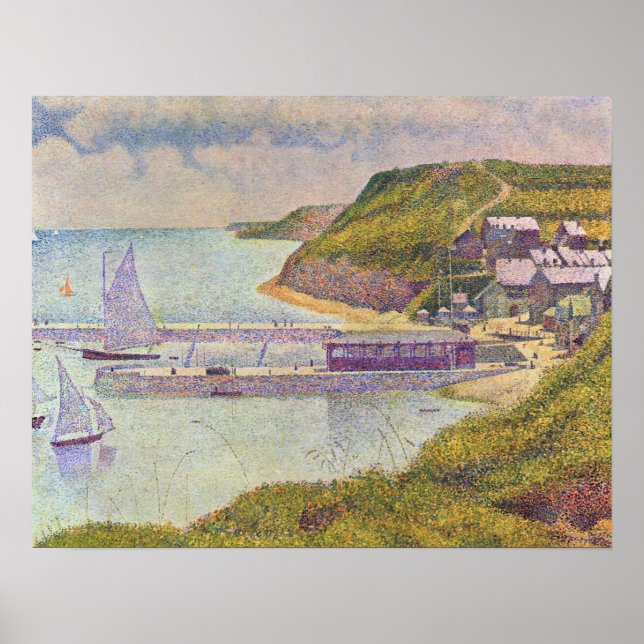 Poster Georges Seurat - Port-en-Bessin em High Tide (Frente)