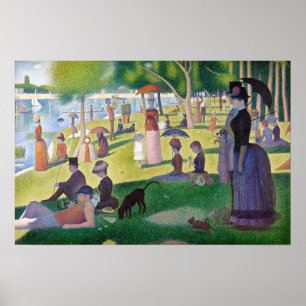 Poster Georges Seurat - Um Domingo na Ilha de La Grande J