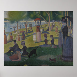 Poster Georges Seurat - um domingo no La Jatte grandioso