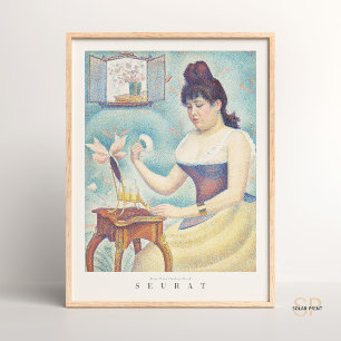 Poster Georges Seurat Young Woman Apelidando-se a si mesm