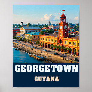 Poster Georgetown Colonial Waterfront e Patrimônio de Guy