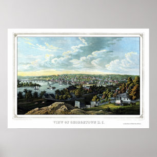Pôster Georgetown, D.C. Panorâmica - 1855