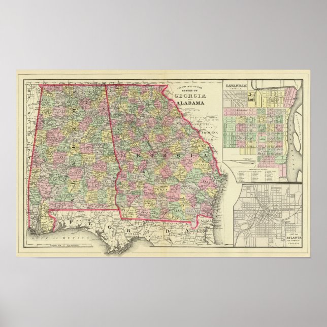 Poster Georgia, Alabama (Frente)
