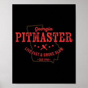 Poster Georgia Churrasco Pitmaster Para Churrasco De Carn