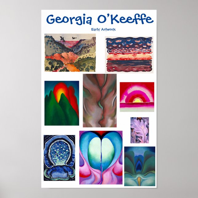 Poster Georgia O’Keeffe, Early Trabalho de arte, (Frente)