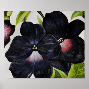 Pôster Georgia O'Keefe 1925 Petunias Pretas e Púrpuras