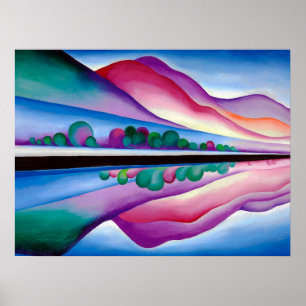 Poster Georgia O'Keeffe, Reflexo do Lago George (1921)