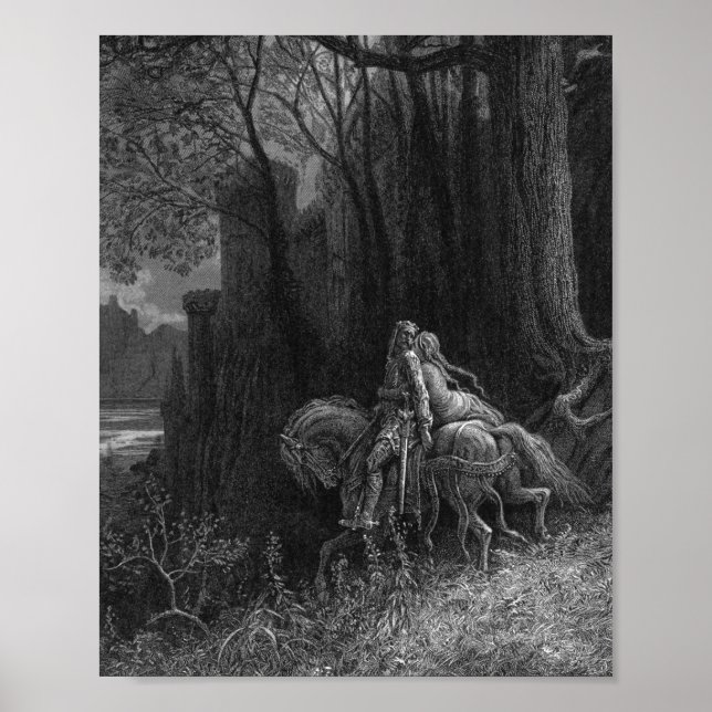 Poster Geraint E Enid Fugem Gustave Dore (Frente)