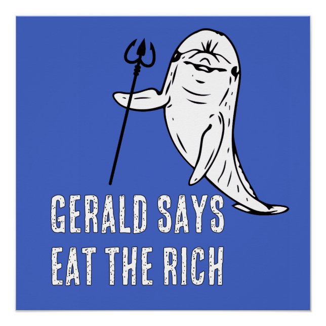 Pôster Gerald diz Comam os Ricos (Frente)