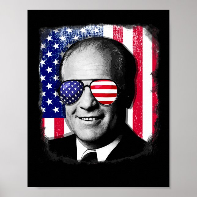 Poster Gerald Ford Us Flag 4 De Julho (Frente)
