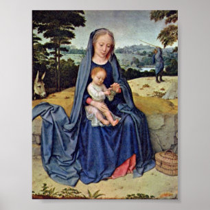 Poster Gerard David - o resto no vôo em Egipto
