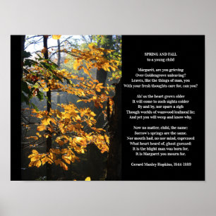 Poster Gerard Manley Hopkins Primavera e Fall Poem
