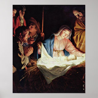 Poster Gerard van Honthorst - Adoração do Pastor