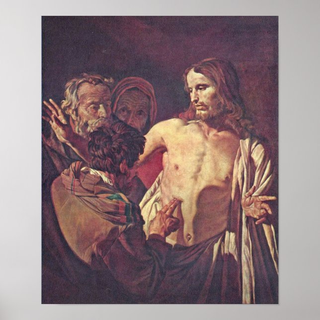 Pôster Gerard van Honthorst - Doubando Thomas (Frente)