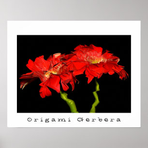 Pôster Gerbera de Origami