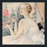 Poster Gerda Wegener - Retrato de uma mulher, Art Déco<br><div class="desc">Data:1931-1936. No espelho da artista dinamarquesa Gerda Wegener (1885-1940). Médio: Estilo de Aquarela: Art Nouveau (Moderno),  Art Deco.</div>