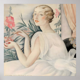Poster Gerda Wegener - Retrato de uma mulher, Art Déco