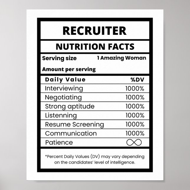 Poster Gerenciador de Recursos Humanos do Recrutador (Frente)