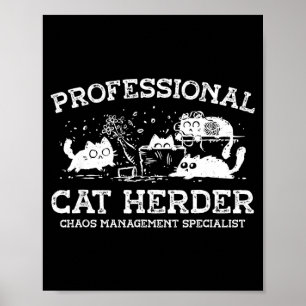 Poster Gerenciamento de caos de criador de gatos profissi