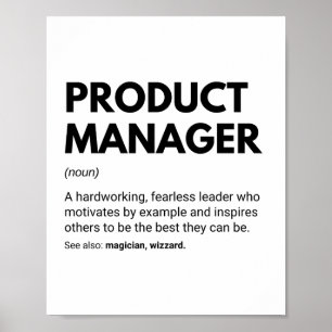 Poster Gerente de Produto Definição de Chefe Engraçado