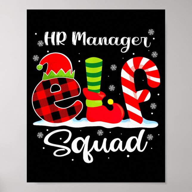 Poster Gerente de Rh Esquadrão de Elfos Natal Recrutador  (Frente)