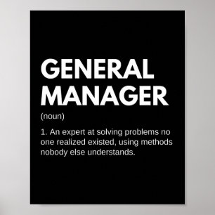 Poster Gerente Geral Definição Engraçada
