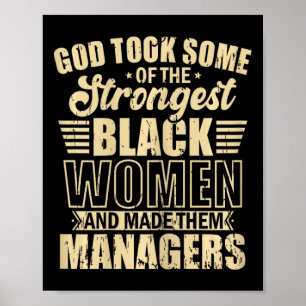 Poster Gerentes de mulheres negras mais fortes afro-ameri