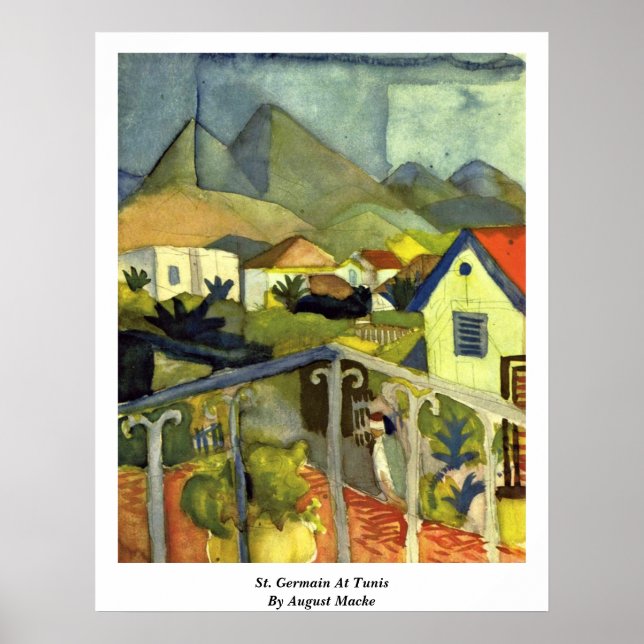 Pôster Germain Em Tunis Por August Macke (Frente)
