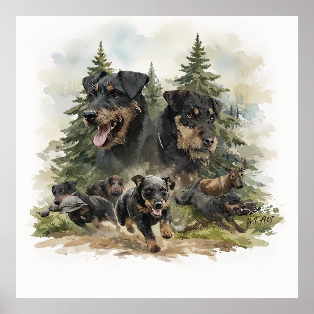 Poster German Jagdterriers (Frente)
