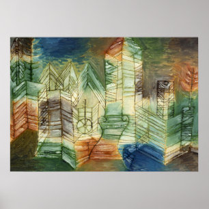 Poster German Landscape by Paul Klee