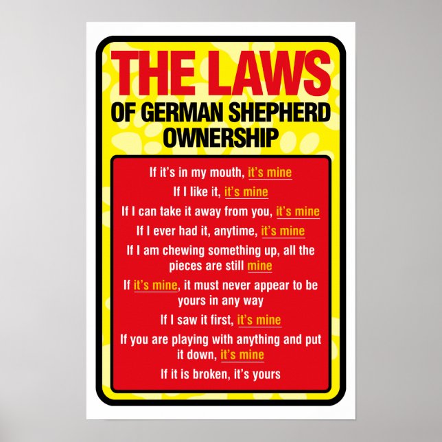 Poster german shepherd (Frente)