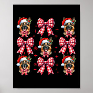 Poster German shepherd Cachorro Cachorro Xadrez Vermelho