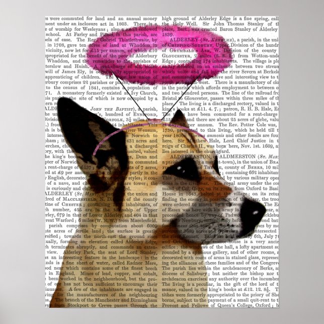 Poster German shepherd com Halo Rosa (Frente)