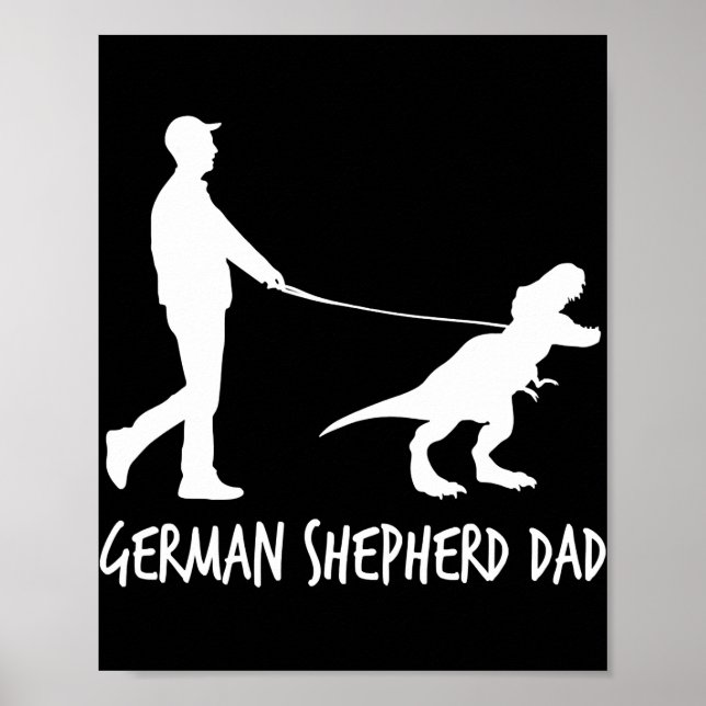 Poster German shepherd Dinossauro GSD Proprietários GSD E (Frente)