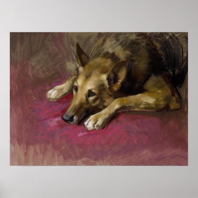 Poster German shepherd do doente por Marino Lencim (Frente)